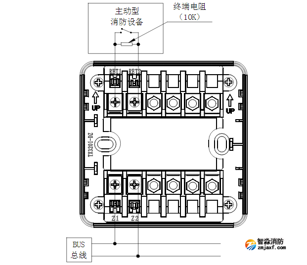 TX6200A輸入接口接線圖