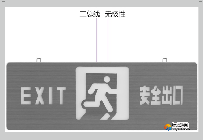 集中電源集中控制型消防應(yīng)急疏散標志燈（吊裝式）接線圖