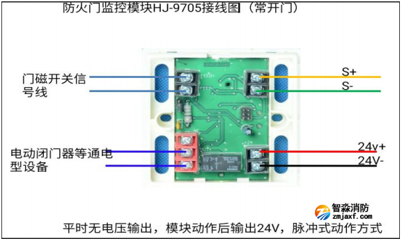 HJ-9507松江防火門模塊接線圖