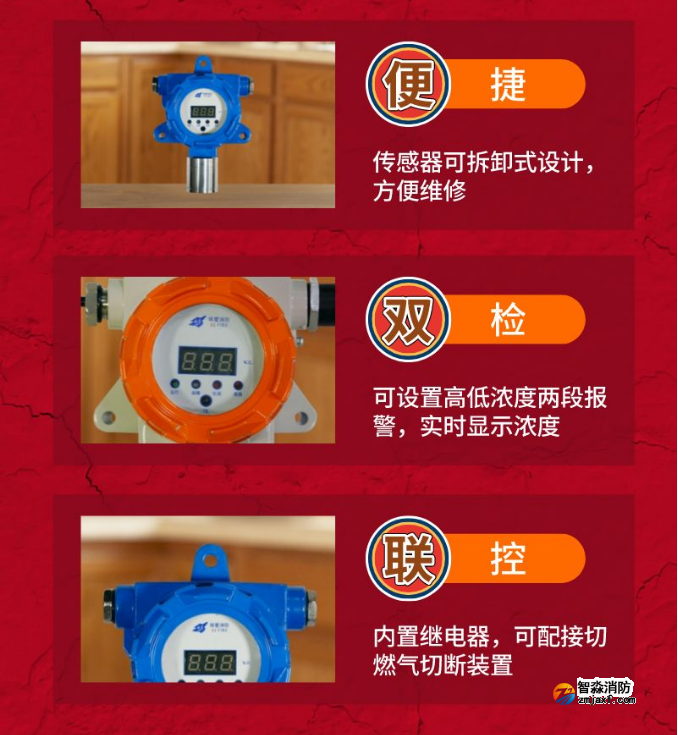 依愛工業(yè)及商業(yè)用途點(diǎn)型可燃?xì)怏w探測(cè)器特點(diǎn)