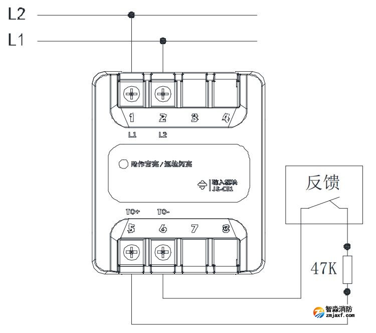 JS-C51型輸入模塊接線